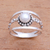 Cultured pearl cocktail ring, 'Dotted River' - Dot Pattern Cultured Pearl Cocktail Ring from Bali (image 2) thumbail