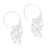 Sterling silver half-hoop earrings, 'Swirling Enchantment' - Swirling Sterling Silver Half-Hoop Earrings from Bali (image 2a) thumbail