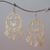 Gold plated sterling silver chandelier earrings, 'Queen of the Morning' - Gold Plated Sterling Silver Chandelier Earrings from Bali thumbail