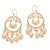 Gold plated sterling silver chandelier earrings, 'Queen of the Morning' - Gold Plated Sterling Silver Chandelier Earrings from Bali (image 2a) thumbail
