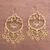 Gold plated sterling silver chandelier earrings, 'Queen of the Morning' - Gold Plated Sterling Silver Chandelier Earrings from Bali (image 2b) thumbail