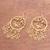 Gold plated sterling silver chandelier earrings, 'Queen of the Morning' - Gold Plated Sterling Silver Chandelier Earrings from Bali (image 2c) thumbail