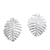 Sterling silver drop earrings, 'Monstera Elegance' - Monstera Leaf Sterling Silver Drop Earrings from Bali (image 2a) thumbail