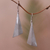 Sterling silver dangle earrings, 'Modern Pyramids' - Sterling Silver Pyramid Dangle Earrings from Bali thumbail