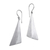 Sterling silver dangle earrings, 'Modern Pyramids' - Sterling Silver Pyramid Dangle Earrings from Bali (image 2a) thumbail