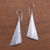 Sterling silver dangle earrings, 'Modern Pyramids' - Sterling Silver Pyramid Dangle Earrings from Bali (image 2b) thumbail