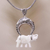 Halskette mit Anhänger aus Sterlingsilber - Elefanten-Anhänger-Halskette aus Sterlingsilber aus Java