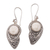 Sterling silver dangle earrings, 'Pear Faces' - Pear-Shaped Sterling Silver Dangle Earrings (image 2a) thumbail