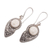 Sterling silver dangle earrings, 'Pear Faces' - Pear-Shaped Sterling Silver Dangle Earrings (image 2d) thumbail