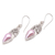 Cultured pearl dangle earrings, 'Ripe Fruit' - Floral Pink Cultured Pearl Dangle Earrings from Bali (image 2c) thumbail