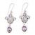 Multi-gemstone dangle earrings, 'Charming Light' - Floral Multi-Gemstone Dangle Earrings Crafted in Bali (image 2a) thumbail