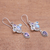 Multi-gemstone dangle earrings, 'Charming Light' - Floral Multi-Gemstone Dangle Earrings Crafted in Bali (image 2c) thumbail