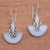 Sterling silver dangle earrings, 'Swirl Clouds' - Artisan Crafted Sterling Silver and Resin Dangle Earrings thumbail