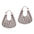 Sterling silver hoop earrings, 'Fashionable Bags' - Sterling Silver Hoop Earrings with Handcrafted Designs