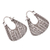 Sterling silver hoop earrings, 'Fashionable Bags' - Sterling Silver Hoop Earrings with Handcrafted Designs (image 2c) thumbail