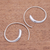 Sterling silver half-hoop earrings, 'Simple Loops' - Sterling Silver Half-Hoop Earrings Crafted in Bali