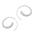 Halbkreis-Ohrringe aus Sterlingsilber, 'Simple Loops - Halbkreisohrringe aus Sterlingsilber in Bali gefertigt