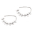 Sterling silver half-hoop earrings, 'Circle Arches' - Circle Pattern Sterling Silver Half-Hoop Earrings from Bali