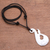 Bone pendant necklace, 'Gray Whale' - Whale Pendant Necklace Crafted in Bali (image 2b) thumbail