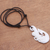 Bone pendant necklace, 'Intricate Octopus' - Octopus-Themed Bone Pendant Necklace from Bali