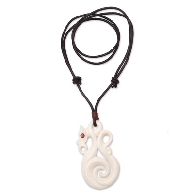 Swirl Pattern Pendant Necklace from Bali