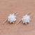 Bone drop earrings, 'Floating Padma' - Floral Bone Drop Earrings Crafted in Bali (image 2c) thumbail