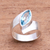 Blue topaz cocktail ring, 'Marquise Ocean' - Marquise Blue Topaz Cocktail Ring from Bali (image 2) thumbail