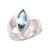 Blue topaz cocktail ring, 'Marquise Ocean' - Marquise Blue Topaz Cocktail Ring from Bali thumbail
