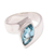 Blue topaz cocktail ring, 'Marquise Ocean' - Marquise Blue Topaz Cocktail Ring from Bali (image 2d) thumbail