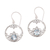 Blue topaz dangle earrings, 'Cool Pattern' - Swirl and Dot Pattern Blue Topaz Dangle Earrings from Bali