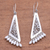 Cultured pearl chandelier earrings, 'Swirling Triangles' - Swirl Pattern Cultured Pearl Chandelier Earrings from Bali (image 2) thumbail