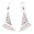 Cultured pearl chandelier earrings, 'Swirling Triangles' - Swirl Pattern Cultured Pearl Chandelier Earrings from Bali thumbail