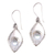 Cultured pearl dangle earrings, 'Moonlight Shields' - Cultured Pearl Dangle Earrings Crafted in Bali thumbail