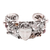 Multi-gemstone cuff bracelet, 'Dragon Empire' - Dragon-Themed Multi-Gemstone Cuff Bracelet from Bali