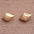 Gold plated sterling silver button earrings, 'Hammered Diamonds' - Diamond-Shaped Gold Plated Sterling Silver Button Earrings (image 2b) thumbail