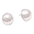 Sterling silver button earrings, 'Hammered Domes' - Domed Sterling Silver Button Earrings from Bali (image 2c) thumbail