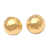 Gold plated sterling silver button earrings, 'Hammered Domes' - Domed Gold Plated Sterling Silver Button Earrings from Bali thumbail