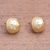 Gold plated sterling silver button earrings, 'Hammered Domes' - Domed Gold Plated Sterling Silver Button Earrings from Bali (image 2b) thumbail