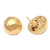 Gold plated sterling silver button earrings, 'Hammered Domes' - Domed Gold Plated Sterling Silver Button Earrings from Bali (image 2c) thumbail