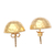 Gold plated sterling silver button earrings, 'Hammered Domes' - Domed Gold Plated Sterling Silver Button Earrings from Bali (image 2d) thumbail
