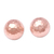 Rose gold plated sterling silver button earrings, 'Hammered Domes' - Domed Rose Gold Plated Sterling Silver Button Earrings thumbail