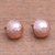 Rose gold plated sterling silver button earrings, 'Hammered Domes' - Domed Rose Gold Plated Sterling Silver Button Earrings (image 2b) thumbail