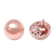 Rose gold plated sterling silver button earrings, 'Hammered Domes' - Domed Rose Gold Plated Sterling Silver Button Earrings (image 2c) thumbail