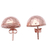 Rose gold plated sterling silver button earrings, 'Hammered Domes' - Domed Rose Gold Plated Sterling Silver Button Earrings (image 2d) thumbail