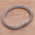 Sterling silver chain bracelet, 'Simply Classic' - Sterling Silver Foxtail Chain Bracelet from Bali (image 2c) thumbail
