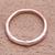 Rose gold plated sterling silver band ring, 'Bamboo Regeneration' - Bamboo Motif Silver Band Ring Bathed in 18k Rose Gold (image 2) thumbail