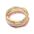 Gold plated sterling silver band rings, 'Bamboo Trio' (set of 3) - 3 Bamboo Motif Rings in Silver, Gold and Rose Gold (image 2a) thumbail