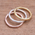Gold plated sterling silver band rings, 'Bamboo Trio' (set of 3) - 3 Bamboo Motif Rings in Silver, Gold and Rose Gold (image 2b) thumbail
