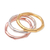 Anillos de plata de primera ley con baño de oro, (juego de 3) - 3 anillos con motivo de bambú en plata, oro y oro rosa