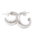 Sterling silver half-hoop earrings, 'Radiant Shine' - Balinese Sterling Silver Half-Hoop Earrings (image 2d) thumbail
